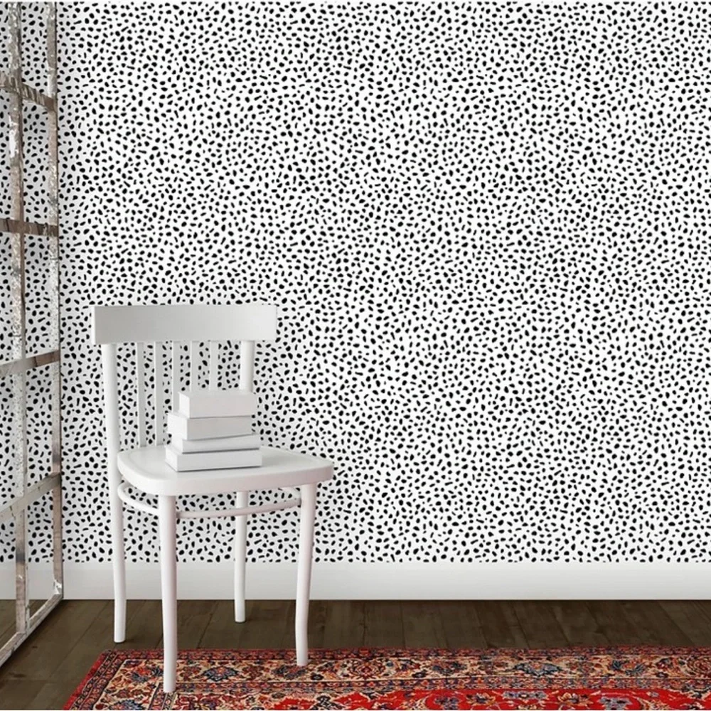 OPALHOUSE NEW Speckled peel and stick wallpaper -black/white